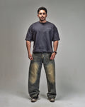Oversized boxy fit basic GREY t-shirt